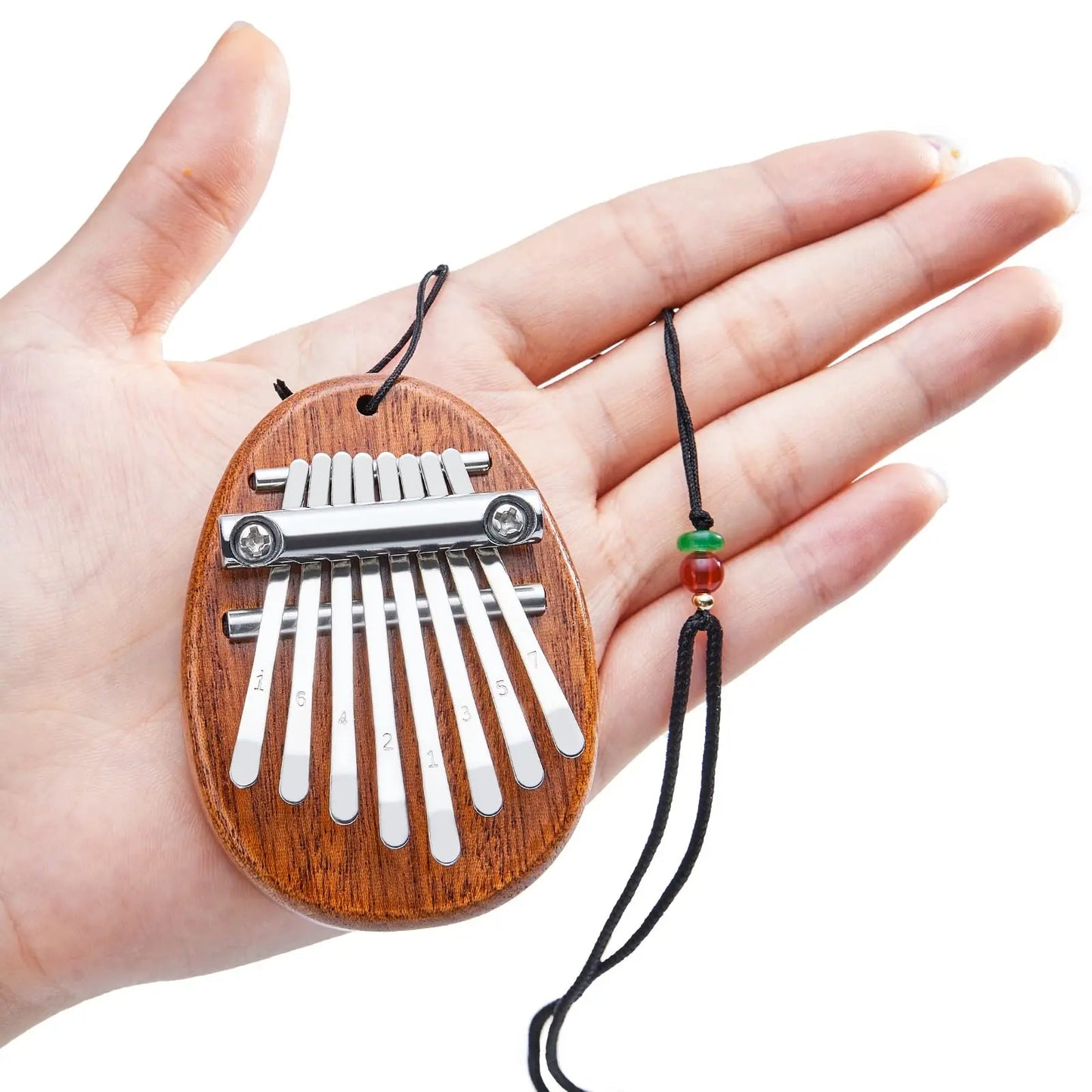 Mini Kalimba 8 Key Thumb Piano 1 Pack Water Drop Style Cute Instrument Portable Exquisite Gift Set for Kids