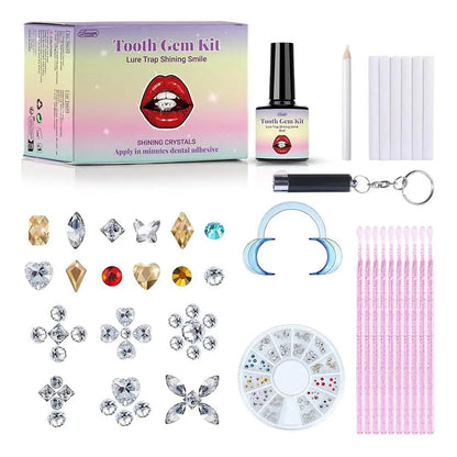 Tooth Jewelry Kit DIY Teeth Gems Set 7ml Glues Light Firm Reliable Clear Precious Stone Crystal Tooth Ornaments Jewellery