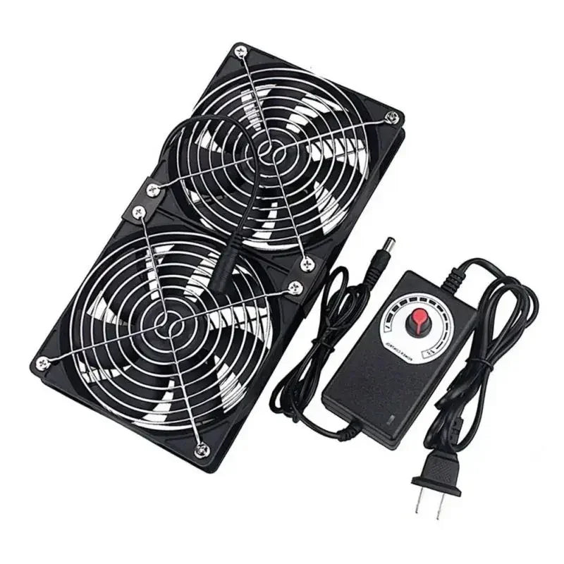 12cm 3000RPM Exhaust Fan Bathroom Cooling Fan with Controller 3V-12V Btc Machine Chassis Workstation Cabinet Radiator Server Fan