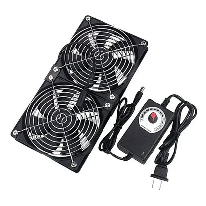 12cm 3000RPM Exhaust Fan Bathroom Cooling Fan with Controller 3V-12V Btc Machine Chassis Workstation Cabinet Radiator Server Fan