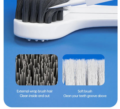 3D Manual Toothbrush 6pcs Three sided U-shaped Soft Toothbrush for Comprehensive Oral Cleaning for Adults, Men and Women, Coup