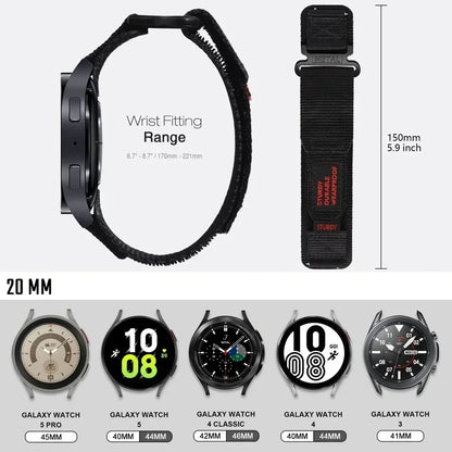 22mm 20mm Camouflage Nylon Strap for Samsung Galaxy Watch 7 6 5 4 40/44mm 6 Classic 43 47mm Band for Huawei Watch GT5 4Pro Band