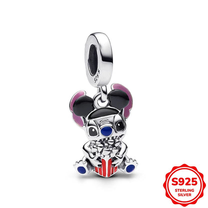 Hot Sale Charms Silver 925 Disney Pendant Beads Fits 3mm Bracelet Bangle Necklace For Women Luxury DIY Jewelry Making Fine Gifts