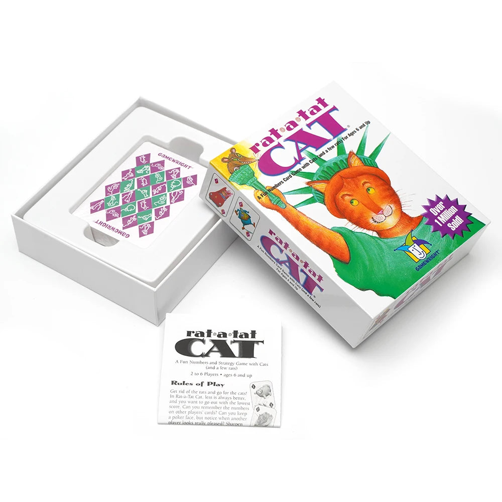 Rat a Tat Cat - Fun Numbers card Game with Cats (and a few rats) For Ages 6 and up ﻿