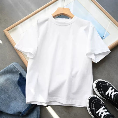 100% Cotton Men's  T-shirt O-neck Solid Color Bottoming Shirt Universal Casual Breathable T-shirt Tops Spring Autumn