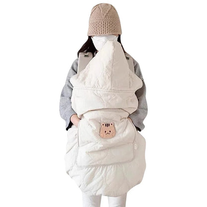 Hooded Blanket for Baby Stroller Newborn Swaddle Wrap Warm Baby Carrier Sling Cover Infant Cloak Cape Sleeping Quilt 80*85cm
