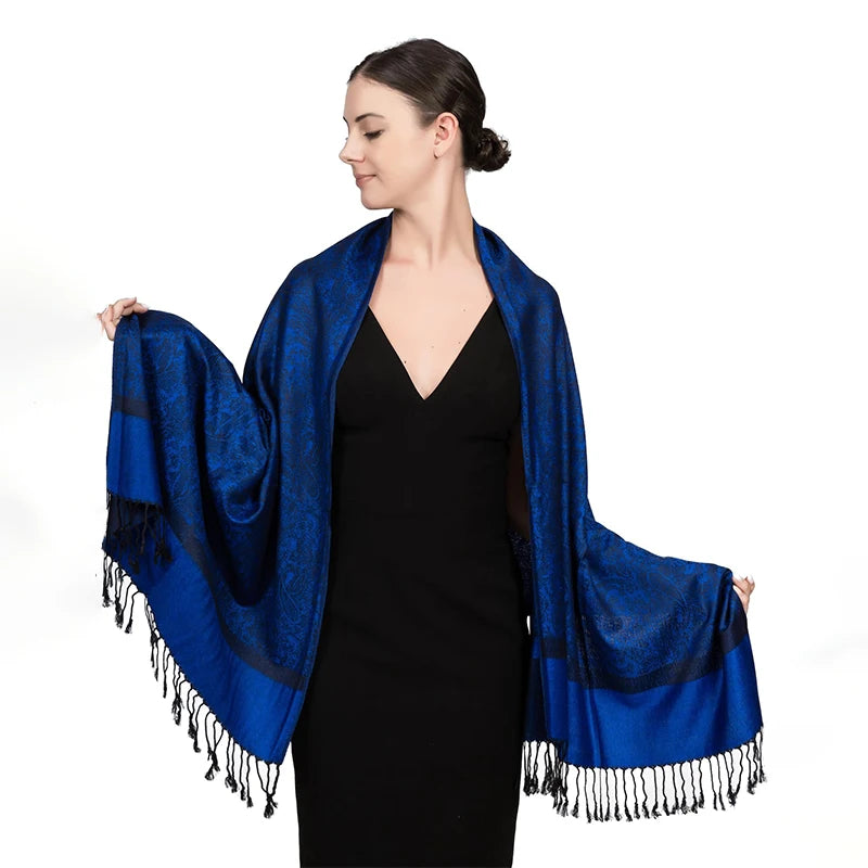 New fashionable all-match imitation cashmere Pashmina paisley tassel scarf long scarf shawl for all seasons