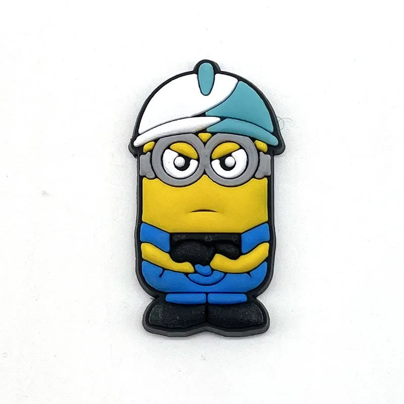 12-36Pcs Minion Cartoon Shoe Charms For Slides Sandals,PVC Shoe Decorations Accessories For Christmas Birthday Gift Party