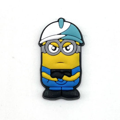 12-36Pcs Minion Cartoon Shoe Charms For Slides Sandals,PVC Shoe Decorations Accessories For Christmas Birthday Gift Party