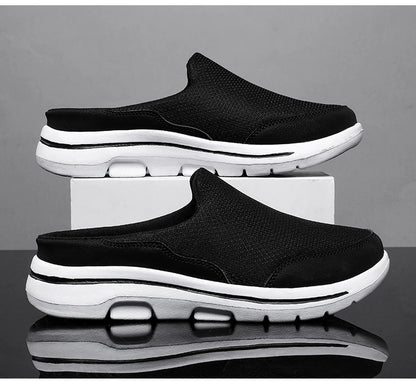 2024 Men Slippers Summer Breathable Home Indoor Slippers Men Thick Bottom Slides Fashion Couple Walking Shoes Chanclas Hombre