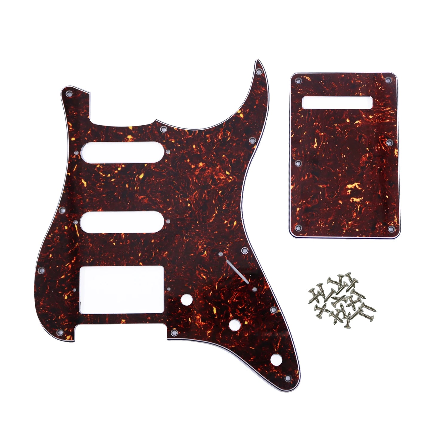 PHRILAM SSH 11 hole ST electric guitar guard, 3-Layer  St  Pickguard with Aluminum Foil Shield Fits American/Mexican ST