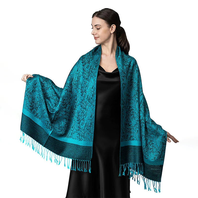 New fashionable all-match imitation cashmere Pashmina paisley tassel scarf long scarf shawl for all seasons