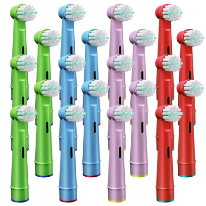 Electric Toothbrush Replacement Heads Compatible with Kids Oral B Braun Soft Bristles and Small Brush Heads for Sensitive Teeth