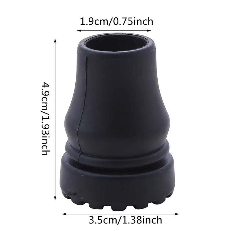 1/3/5pcs Rubber Pad Cap Non-Slip Walking Stick Crutch Cane Bottom Pads Cover Protector Climbing Hiking Trekking Pole Tip