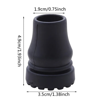 1/3/5pcs Rubber Pad Cap Non-Slip Walking Stick Crutch Cane Bottom Pads Cover Protector Climbing Hiking Trekking Pole Tip