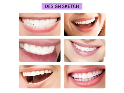 Tooth Jewelry Kit DIY Teeth Gems Kit With Glues & Light Teeth Clear Precious Stone Jewelry Decoration Glittering Tooth Gem Kit