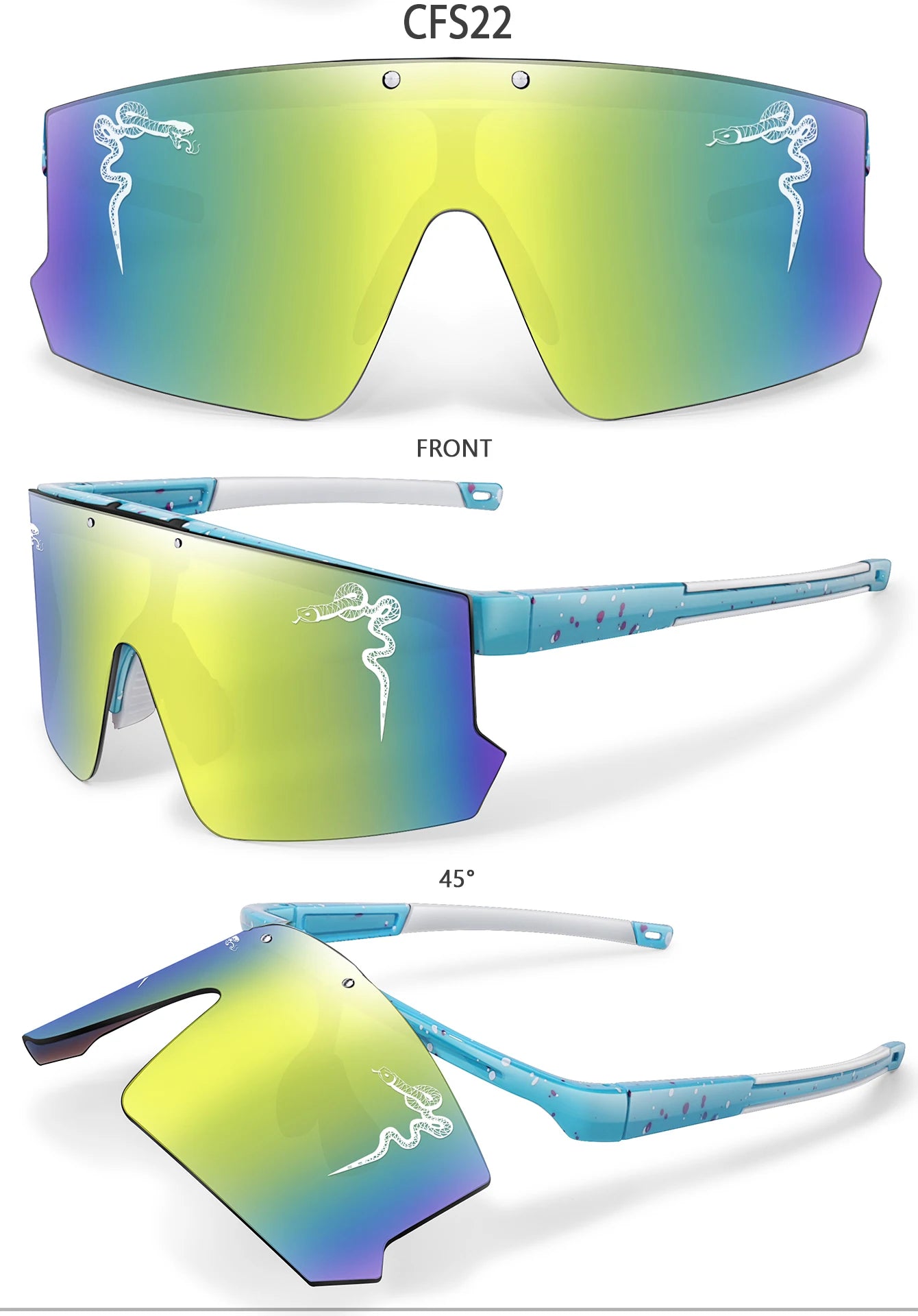 Fashion Shades Windproof Sports Flip On Eyewear UV400 MTB Goggles for Outdoor Cycling Running Unisex Party Sunglasses