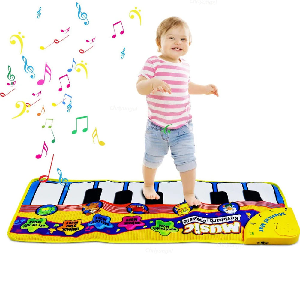 Kids Musical Carpet Baby Toddlers Fitness Keyboard Piano Mat Music Play Instrument Montessori Education Toys Gift for Girl Boy