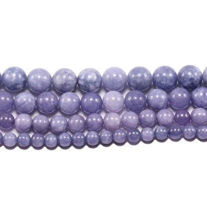 Natural Angelite Stone Loose Beads For Jewelry Making Diy Bracelets Necklace 15" Cord Not Included 4mm 6mm 8mm 10mm