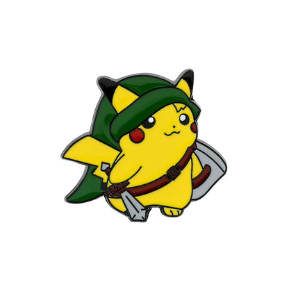 Pokemon Pikachu Game Console Enamel Pins Badges Brooches Japanese Anime Squirtle Funny Punk Denim Jacket Badge Lapel Pin Friend