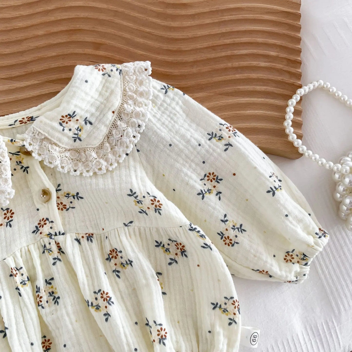 2025 Spring Newborn Infant Baby Girls Romper+Hat 2PCS Lapel Floral Rompers Kids Fashion Baby Clothing Newborn Baby Girl Jumpsuit