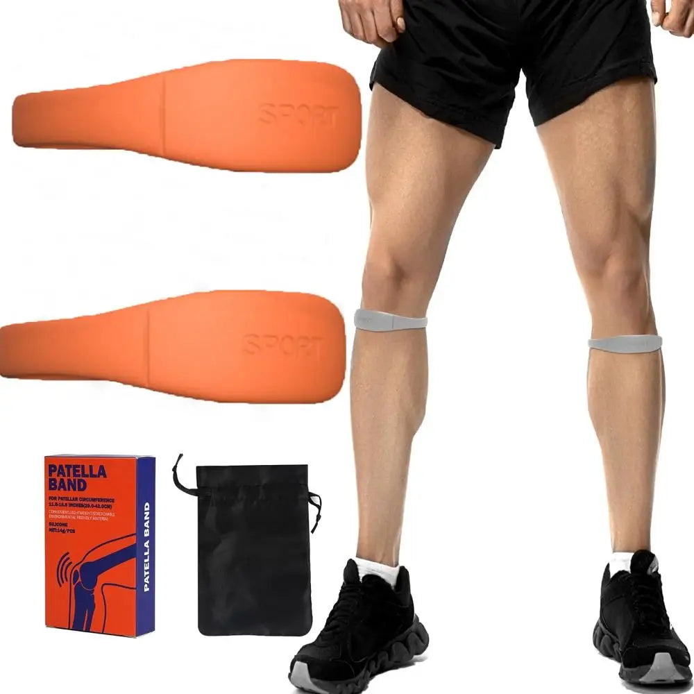 Silicone Patella Tendon Knee Straps Knee Support Fixed Protection Patella Knee Strap Highly Elastic Flexible