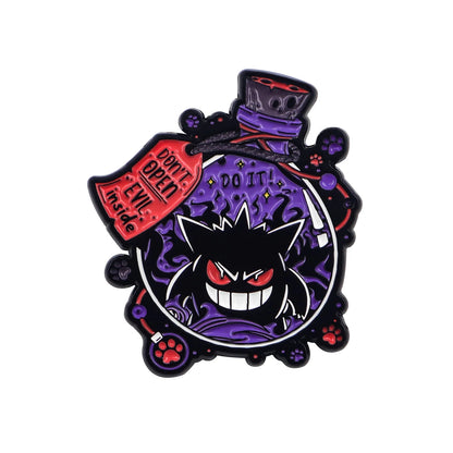 Gengar Cute Metal Enamel Pin Brooches Bag Lapel Pins Cartoon Badges on Backpack Accessories Decorative Jewelry Gifts