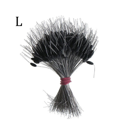 300Pcs Professional Fishing Float Stopper Silicone Space Bean Oval Bobber Anti-Strand Resistance for Fish Line Gear