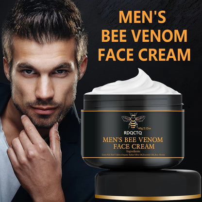 RDQCTQ Men's Bee venom Wrinkle Remover Face Cream Firming Lifting Anti Aging Fade Fine Lines Moisturizing Skin Care