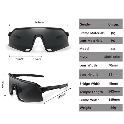 New Style Outdoor Sports Sunglasses Oversize Windproof Goggles for Men And Women Cycling Bicycle Road Hiking Camping
