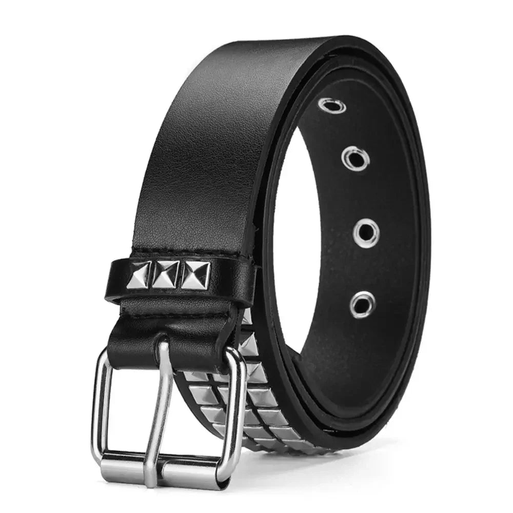 Trend Rivet Belt Heavy Metal Belt Men Women Punk Nightclub Rock Style Belt Jeans Belt Y2K Belt Fashion Decoration Women's Belts