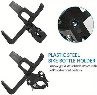 1pc 360 Degree Rotating Bicycle Water Bottle Holder for Mountain Bikes, Electric Scooters, and More - Securely Holds Your Drink