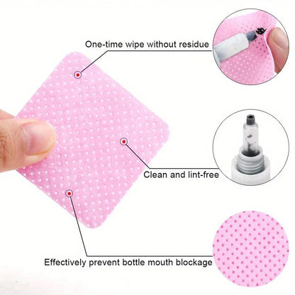 20-600pcs Lint-Free Nail Wipes Gel Cleansing Tissues Aluminum-Free Nail Polish Remover Pads for Nail Beauty Cleaning Care Tool