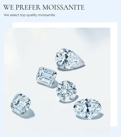 DW 0.1ct-2ct D Color Certified Moissanite Stud Earrings Lab Created Diamond 925 Sterling Silver Gold Plated Wedding Fine Jewelry