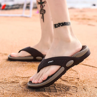 Men Massage Flip Flops EVA Slippers Summer Breathable Beach Shoes Sandals Men Flip Flops Breathable Plus Big Size Men Slipper 46