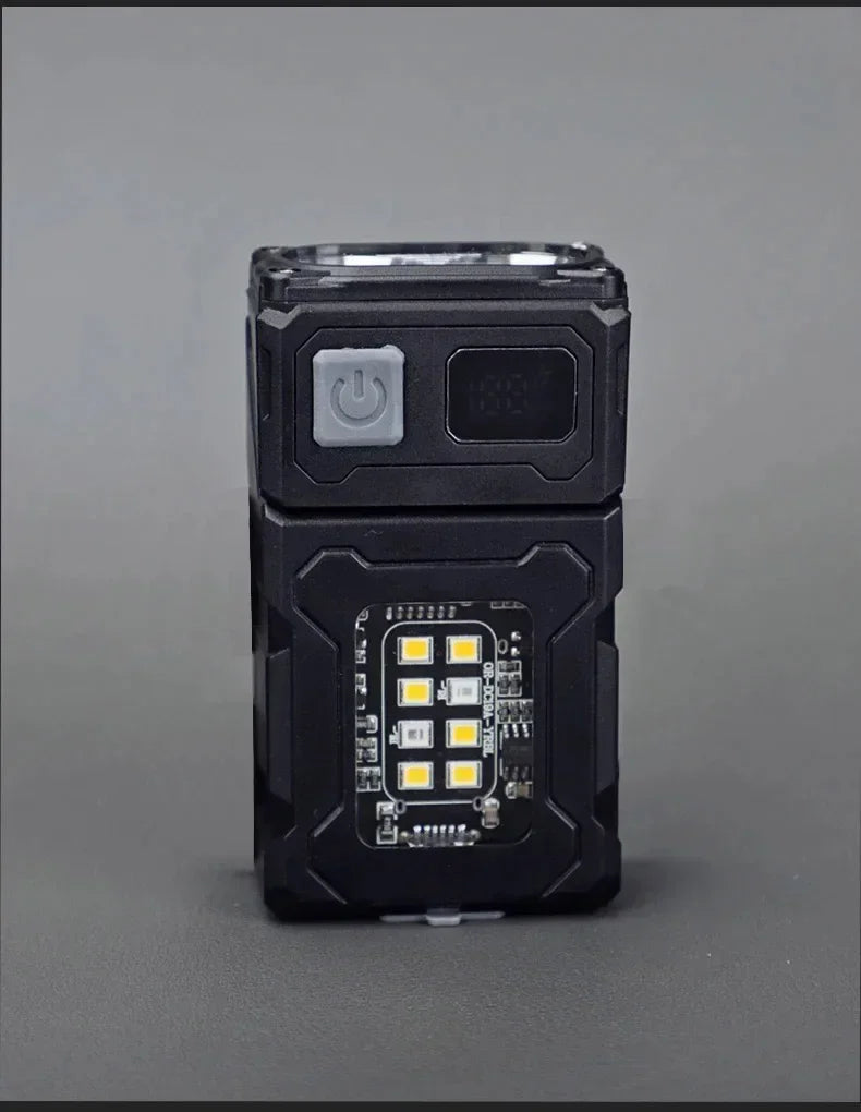 Multifunctional Ajustable Angle LED Flashlight Outdoors Mini Work Light Portable Magnet USB Rechargeable Camping Light