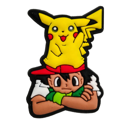 Random 10/20/30/50pcs Pokemon Cartoon Shoe Charms for Kids Sandals Classic Shoe Accessories Decoration Pins Party Birthday Gifts