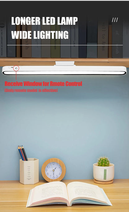 Desk Lamp 48cm Hanging Magnetic Table Lamp USB Or Rechargeable LED Reading Light Dimmable Cabinet Bedside Mirror Night Light
