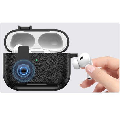 New Earphone Cover For AirPods Pro 3 3rd Generation Protective Case With Secure Lock Invisible Phone Stand Leather Texture Cover