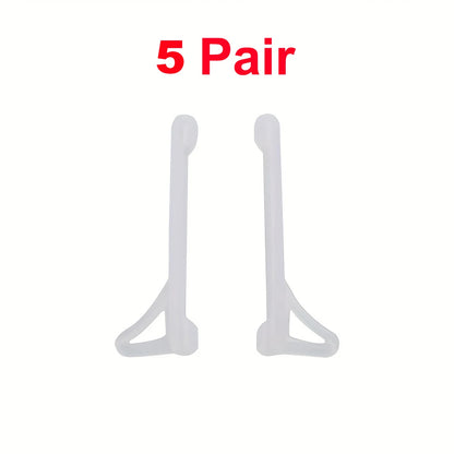 10pcs Glasses Anti-slip Silicone Sleeve Eye Frame Leg Drag Fixed Ear Hook Bracket Anti-drop Artifact Glasses Accessories