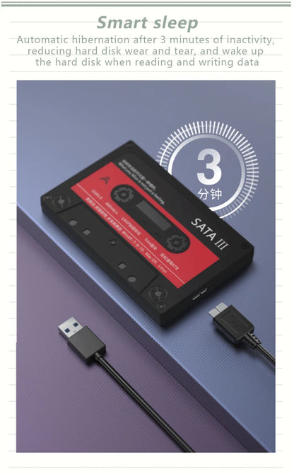 UTHAI T46 New 2.5" External Hard Drive Enclosure, USB 3.0 SATA 5Gbps HDD & SSD  Tape Enclosure UASP for PC Notebook