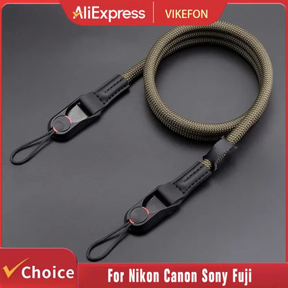 Adjustable Quick-ReleaseCamera Strap Durable Polyamide Climbing Rope for DSLR Mirrorless Cameras For Nikon Canon Sony Fuji