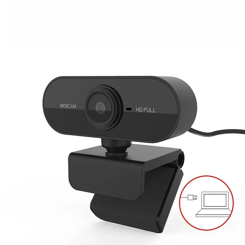 Webcam with Microphone, USB Computer Camera for Video Calls, Zoom, Teams, Streaming, Plug and Play for PC, Mac