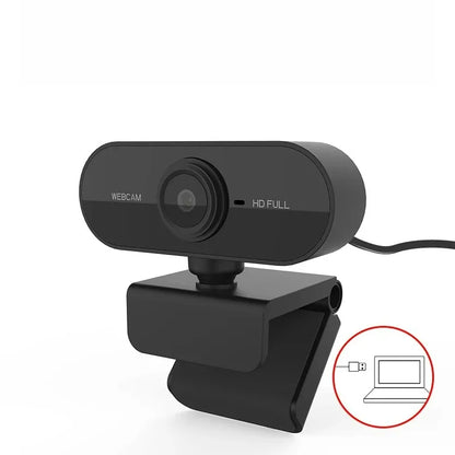 Webcam with Microphone, USB Computer Camera for Video Calls, Zoom, Teams, Streaming, Plug and Play for PC, Mac