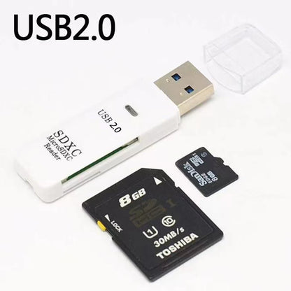 USB3.0/2.0 Micro SD Card Reader,5Gbps 2-in-1 SD Card Reader to USB Adapter,for SDXC, SDHC,MMC,Micro SDXC,Micro SD,Micro SDHC