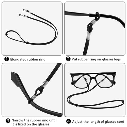 Solid Color Anti-lost Eyeglass Lanyard Suede Cloth Rope Adjustable Glasses Strap Unisex Anti-Slip Anti-Lost Glass
