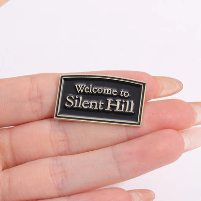 Welcome to Silent Hill Brooch Enamel Pins Horror Film Game Badge Metal Brooch Lapel Badge Punk Jewellery Backpack Accessory Gift