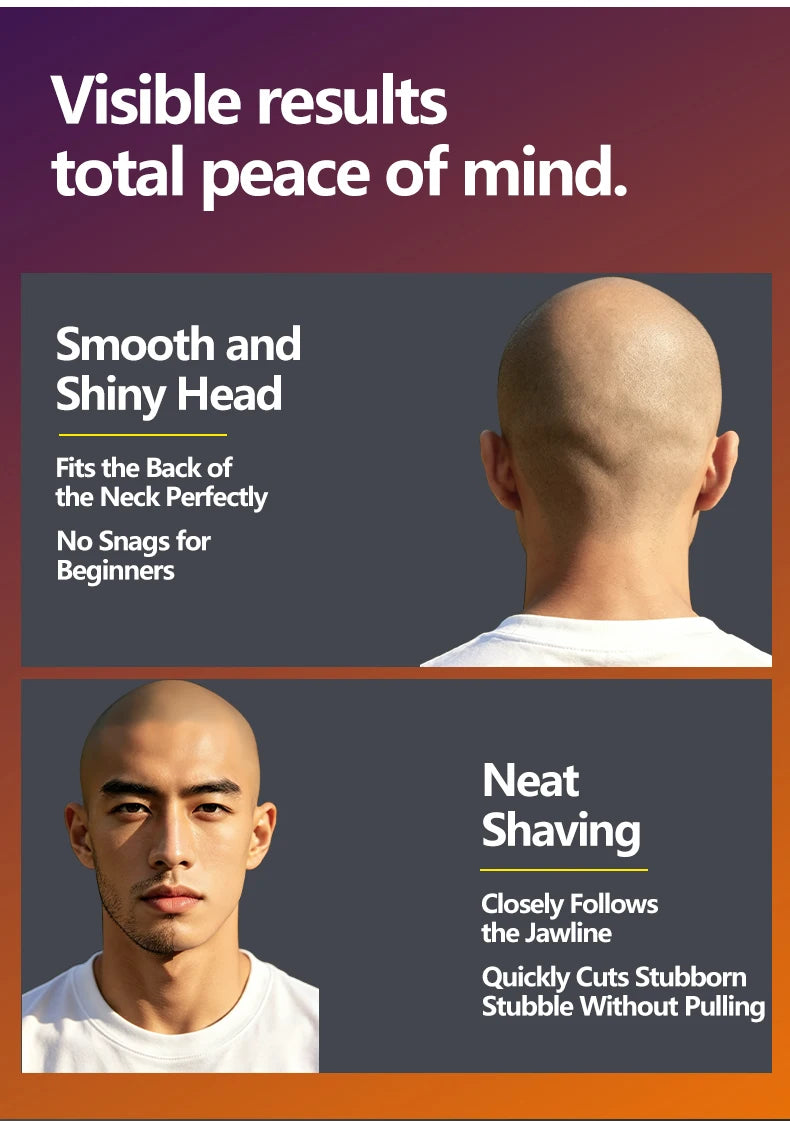 Multi-functional Electric Shaver with Automatic Haircutting, Shaving, Charging, Portability, and Push-Scissor Features