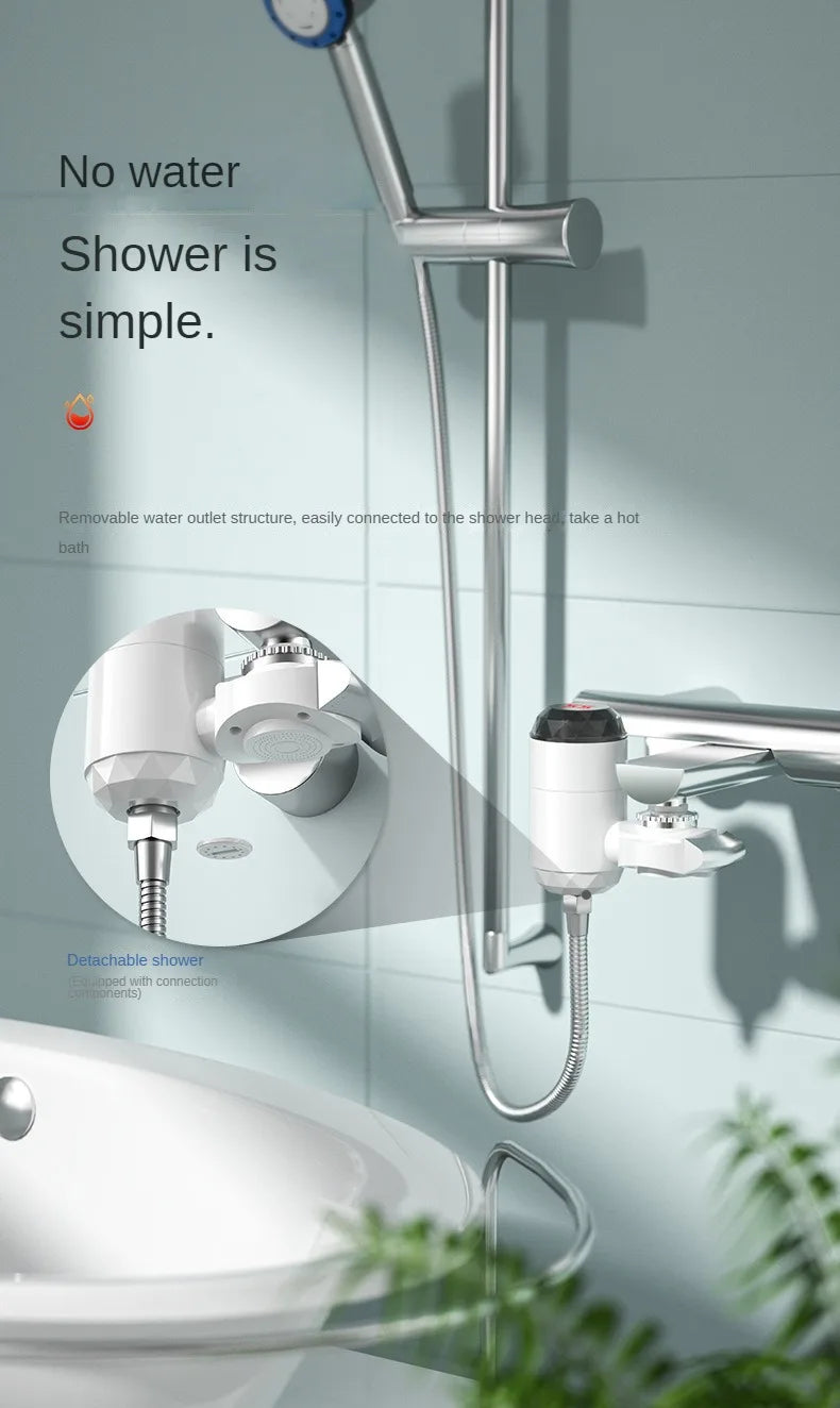 Kitchen Electric Water Heater Tap Instant Hot Water Faucet Heater Cold Heating Faucet Tankless Instantaneous Water Heater