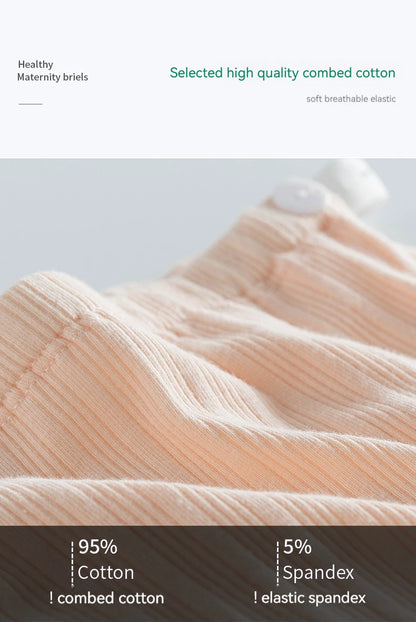 Pure Cotton Comfortable Traceless Underwear For Pregnant Women With High Waist and Adjustable Belly Support During Pregnancy